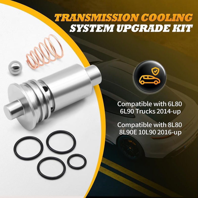 Jecoupoon STL010 Cooler Flow Bypass Valve Kit Upgrade Compatible with 6L80 6L90 Trucks 2014-up 8L80 8L90E 10L90 2016-up Cooler Flow Bypass Valve Kit - Image 5
